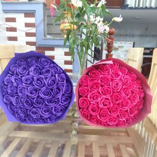 Hoa hồng sáp thơm bó 99 bông