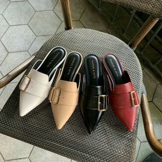 Dép bít mũi hở gót khóa eo