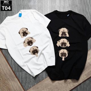 Áo thun unisex - Cún che mắt - Free size