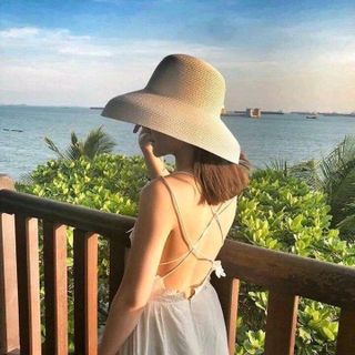 mũ lồng đèn cói trơn nhiều màu sang chảnh