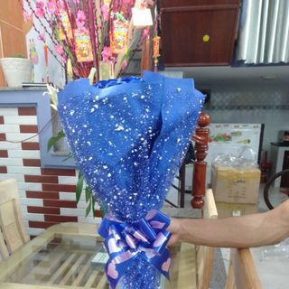 Hoa hồng sáp thơm bó 66 bông