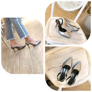 Giày bít mũi hở gót siêu xinh