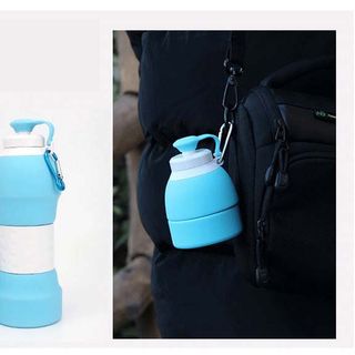 Bình Thể Thao Du Lịch Leo Núi Cắm Trại Gấp Gọn Silicone