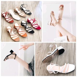 Giày sandal dây cao gót 5p trẻ trung
