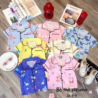 Bộ pizama thô lụa cho bé