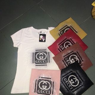 áo thun đính đá hình thật
