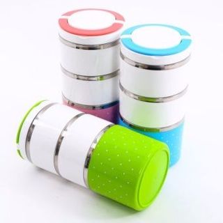 Cặp Lồng Giữ Nhiệt Chấm Bi Ruột Inox