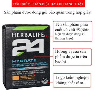 Hỗn hợp dinh dưỡng Herbalife 24 Hydrate hương cam dành cho vận động viên