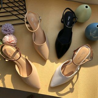 Giày sandal bít mũi hở gót cao 5p dễ đi
