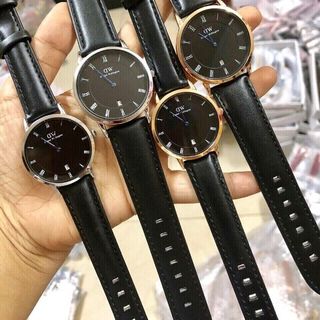 đồng hồ nam nữ dây da