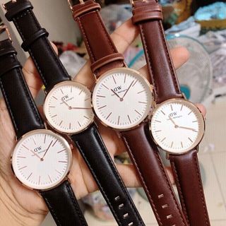 đồng hồ nam nữ dây da