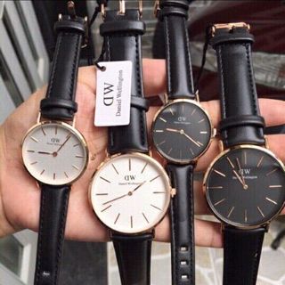 đồng hồ nam nữ dây da