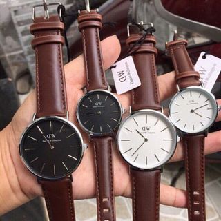 đồng hồ nam nữ dây da