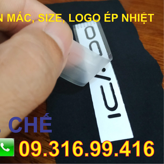 Tem nhãn size logo in chuyển nhiệt lên quần áo Toàn quốc