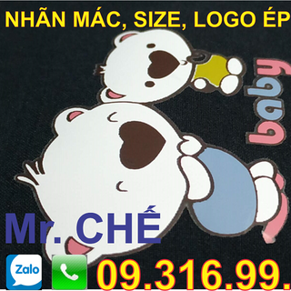 Tem nhãn size logo in chuyển nhiệt lên quần áo Toàn quốc