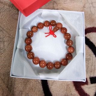 vòng phong thủy đá Kim sa nâu sezi 8ly