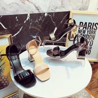Giày sandal cao gót đính đá
