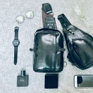 TÚI DA ĐEO CHÉO B5-ĐEN