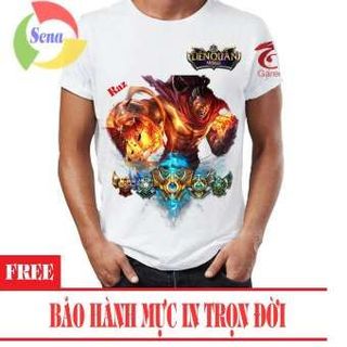Áo Thun Liên Quân Mobile 3D Raz LQMRAZ01 Trắng