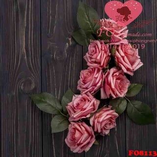 Vải phông nền hoa lá FO8113