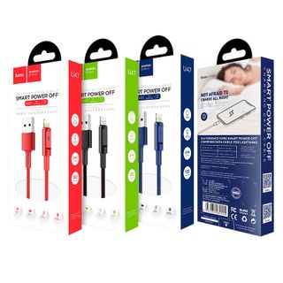 Hoco - Dây Cáp Sạc Nhanh Tự Ngắt U47 Cổng Lightning Có Đèn Led - 120cm