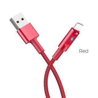 Hoco - Dây Cáp Sạc Nhanh Tự Ngắt U47 Cổng Lightning Có Đèn Led - 120cm
