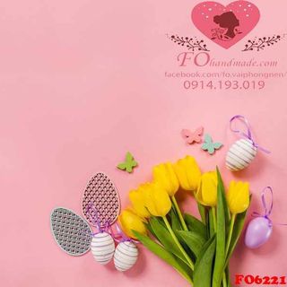 Vải phông nền hoa lá FO6221