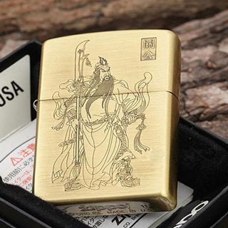 Zippo đồng quan công ruột vàng