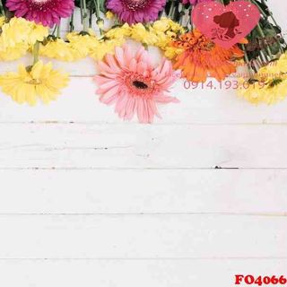 Vải phông nền hoa lá FO4066