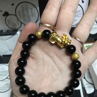 Vòng hạt đá 1ly tỳ hưu đeo phong thủy