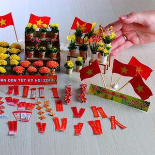 Bộ Kit Xuân Và Kệ Gỗ
