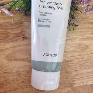 SỮA RỬA MẶT TẠO BỌT CHIẾT XUẤT ĐẬU ĐEN AQUTOP PERFECT CLEAN CLEANSING FOAM BLA