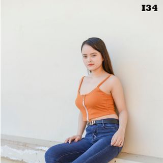 Quần jean nữ trơn tôn dáng
