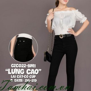 Quàn jean nữ đen trơn