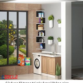 Kệ gỗ trang trí góc TTG026