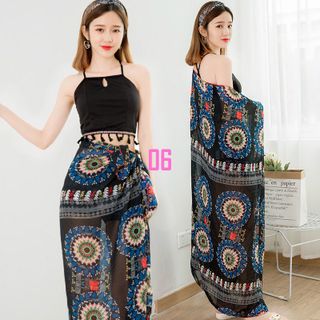 Đồ bơi Bikini thổ cẩm kèm choàng