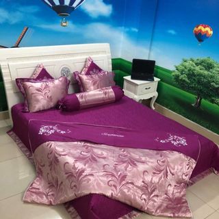 BỘ CHĂN GA GẤM LỤA 7 MÓN
