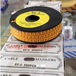 Vòng đánh dấu dây mạng số Cat6 bằng cao su số 0-9