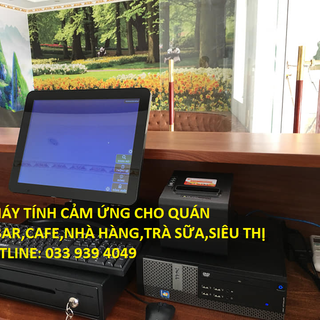 máy tính tiền cảm ứng dùng cho quán cafenhà hàng giá rẻ