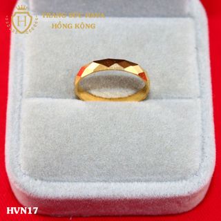 Nhẫn nữ titan mạ vàng trơn - Trang Sức Hava Hồng Kông - HVN17