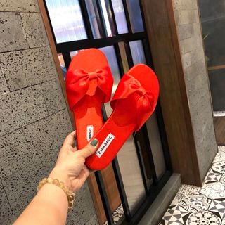 Dép quai ngang nơ lụa