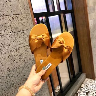 Dép quai ngang nơ lụa