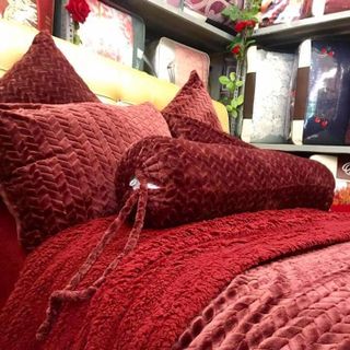 BỘ CHĂN GA GỐI LÔNG CỪU LUXURY 7 MÓN