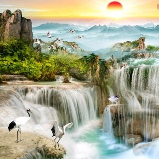 Tranh kính 3D nghệ thuật-phong thủy
