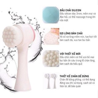 Cọ rửa mặt 2 đầu