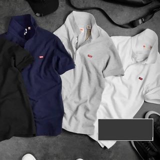 Áo thun có cổ lê vi full tem tag