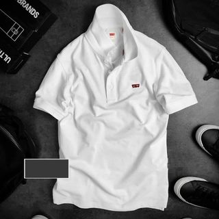 Áo thun có cổ lê vi full tem tag