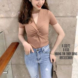 Áo phông cổ tròn nữ bán buôn giá sỉ