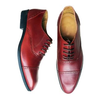 Giày tây da bò thật patina GCS19 Geleli