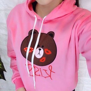 ÁO KHOÁC HOODIE NỮ IN HÌNH GẤU